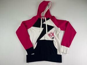 Fox Girls Zip Up Hoodie Youth XL Pink White Black Full Zip Sweatshirt